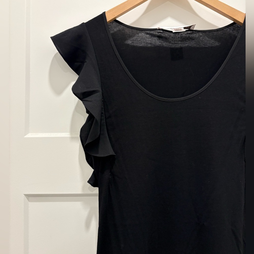 French Connection Black Ruffle Mini Dress - Picture 4 of 4